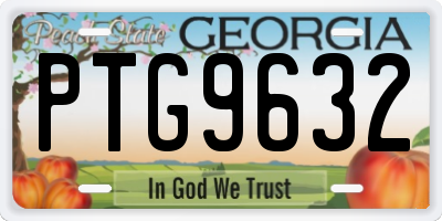 GA license plate PTG9632