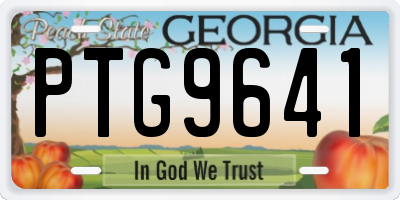 GA license plate PTG9641