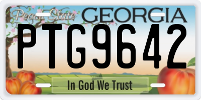 GA license plate PTG9642