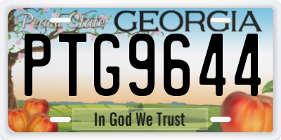 GA license plate PTG9644