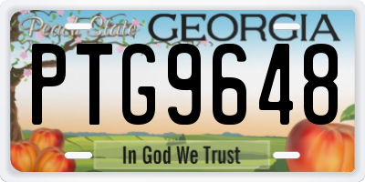 GA license plate PTG9648