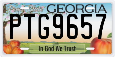 GA license plate PTG9657