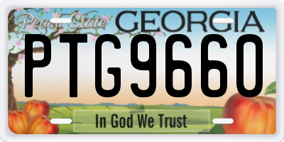 GA license plate PTG9660