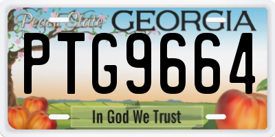 GA license plate PTG9664