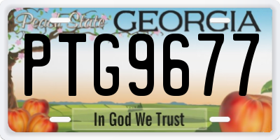 GA license plate PTG9677