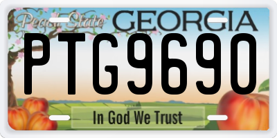 GA license plate PTG9690