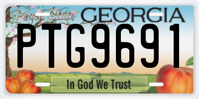 GA license plate PTG9691
