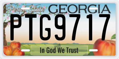 GA license plate PTG9717