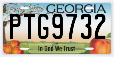 GA license plate PTG9732