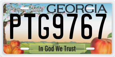GA license plate PTG9767
