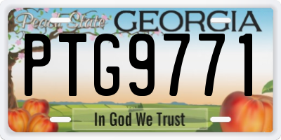 GA license plate PTG9771