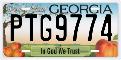 GA license plate PTG9774