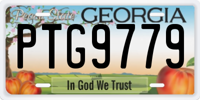 GA license plate PTG9779