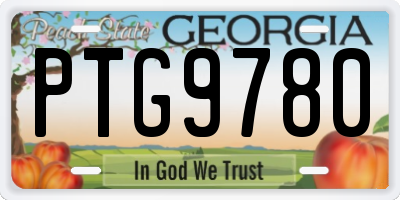 GA license plate PTG9780