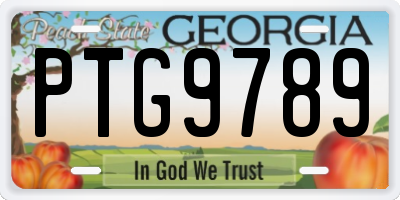 GA license plate PTG9789