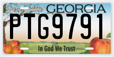 GA license plate PTG9791