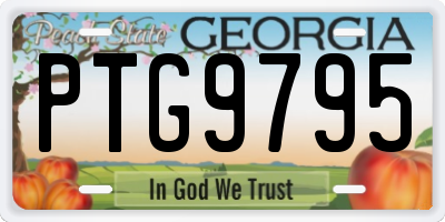 GA license plate PTG9795