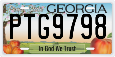 GA license plate PTG9798