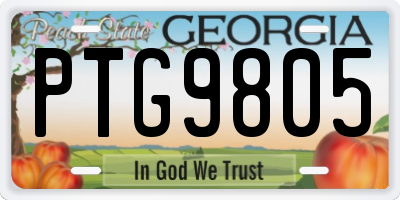 GA license plate PTG9805
