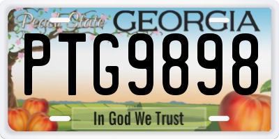 GA license plate PTG9898