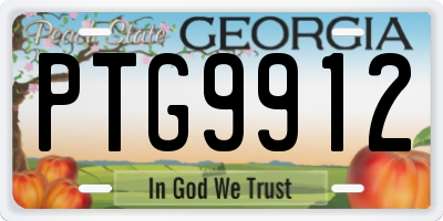 GA license plate PTG9912