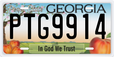 GA license plate PTG9914