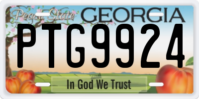 GA license plate PTG9924
