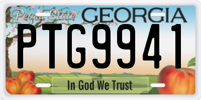 GA license plate PTG9941