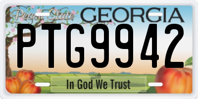 GA license plate PTG9942
