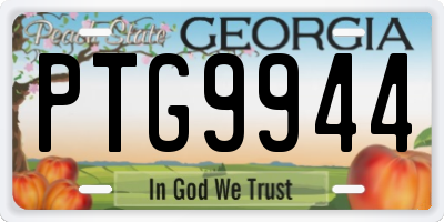 GA license plate PTG9944