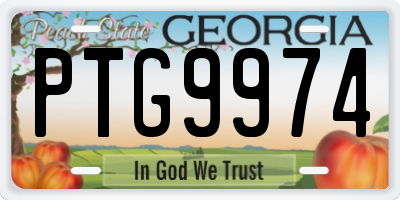 GA license plate PTG9974