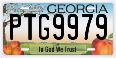 GA license plate PTG9979