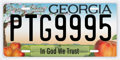 GA license plate PTG9995