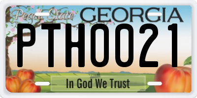 GA license plate PTH0021