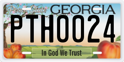 GA license plate PTH0024