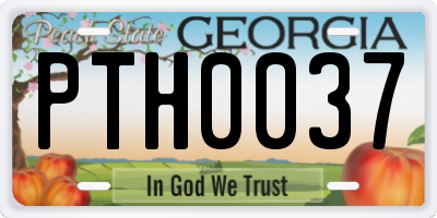 GA license plate PTH0037