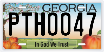 GA license plate PTH0047