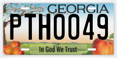 GA license plate PTH0049