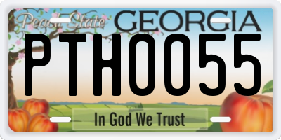 GA license plate PTH0055