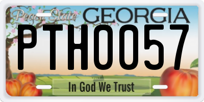 GA license plate PTH0057