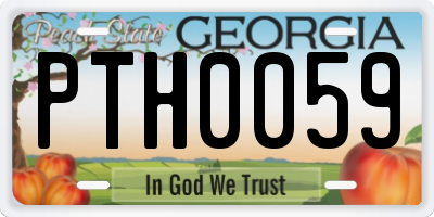 GA license plate PTH0059