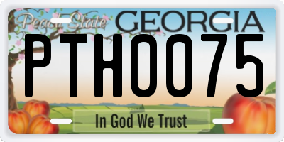 GA license plate PTH0075