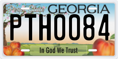 GA license plate PTH0084