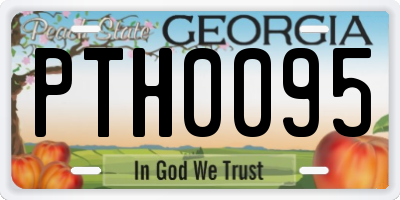GA license plate PTH0095