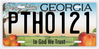 GA license plate PTH0121