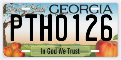GA license plate PTH0126