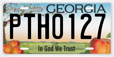 GA license plate PTH0127
