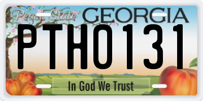 GA license plate PTH0131