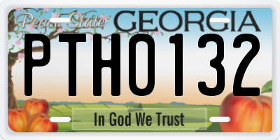 GA license plate PTH0132