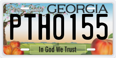 GA license plate PTH0155
